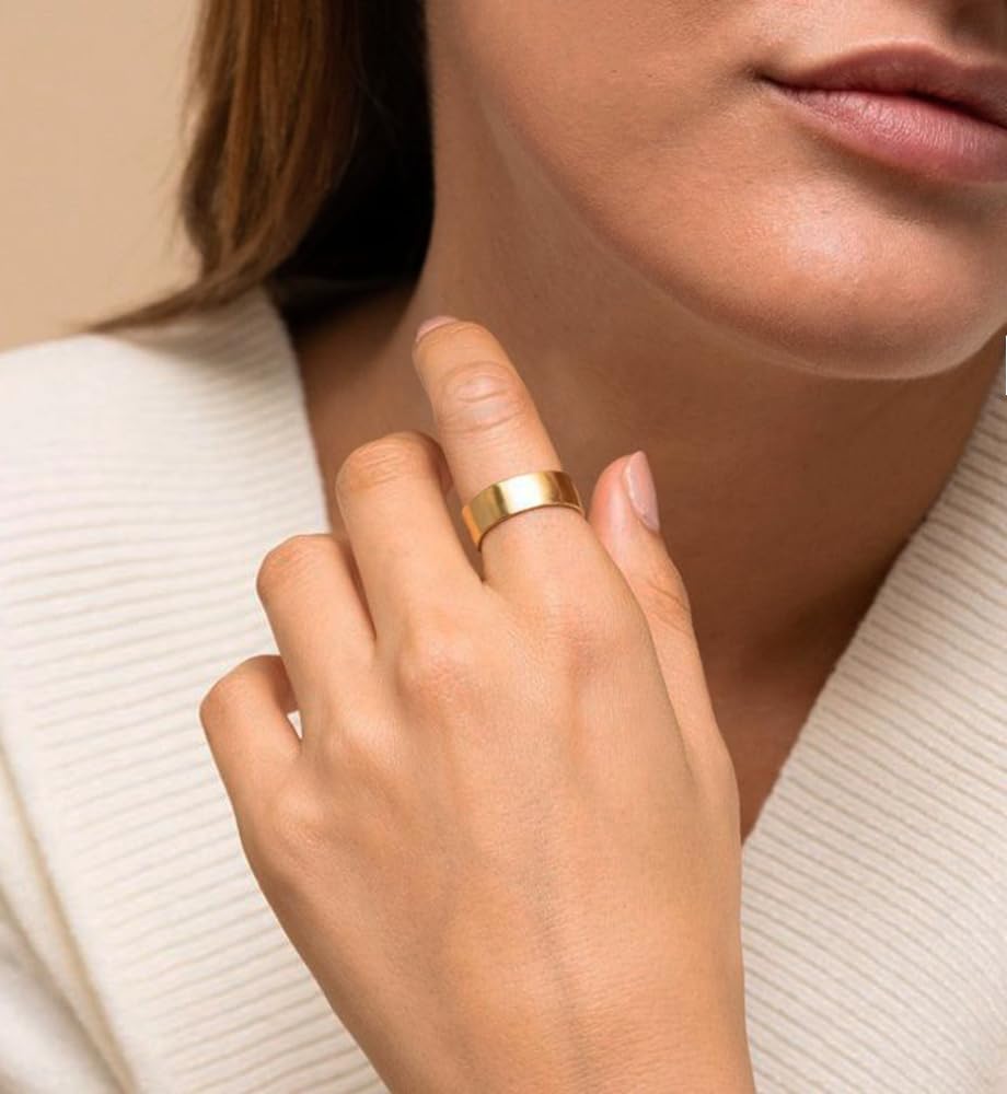 iF YOU Gold Rings for Women Non Tarnish, Dainty 14K Gold Plated Stackable Cubic Zirconia Knuckle Ring Set, Trendy Statement Promise Wedding Bands Stacking Engagement Rings Size 6 7 8 9 10 - Image 7