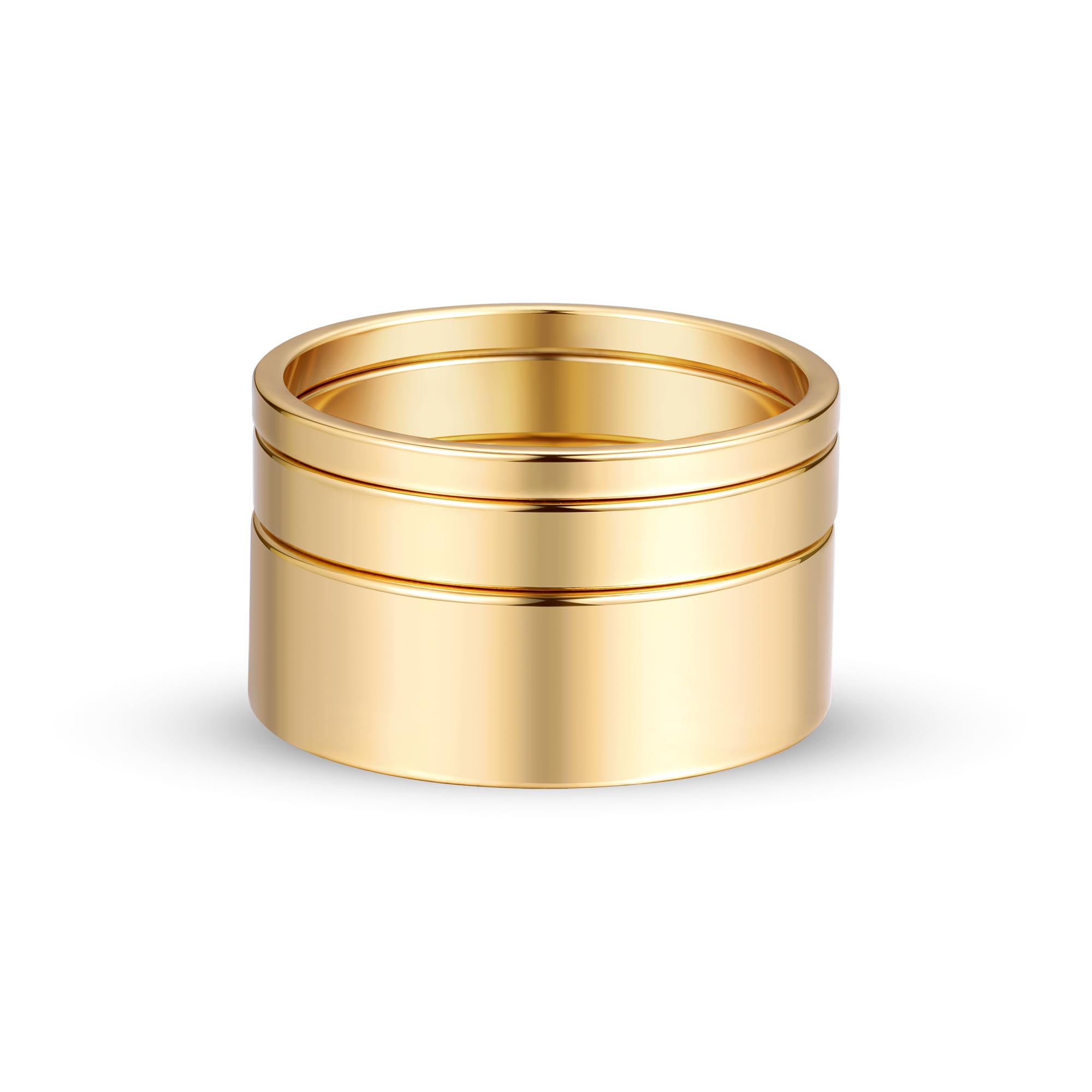 iF YOU Gold Rings for Women Non Tarnish, Dainty 14K Gold Plated Stackable Cubic Zirconia Knuckle Ring Set, Trendy Statement Promise Wedding Bands Stacking Engagement Rings Size 6 7 8 9 10 - Image 8