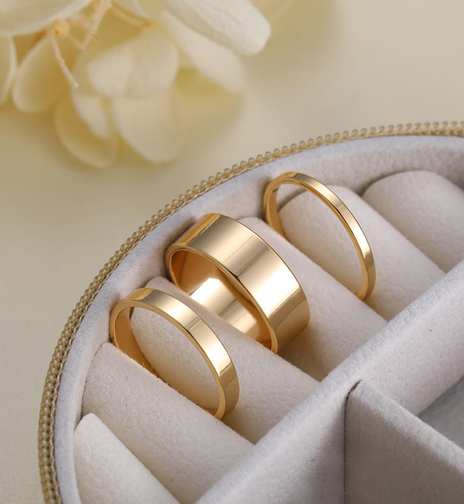 iF YOU Gold Rings for Women Non Tarnish, Dainty 14K Gold Plated Stackable Cubic Zirconia Knuckle Ring Set, Trendy Statement Promise Wedding Bands Stacking Engagement Rings Size 6 7 8 9 10 - Image 9